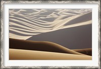 Framed Abstract of desert shapes, Badain Jaran Desert, Inner Mongolia, China