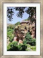 Framed Abbi Johanni rock-hewn church in Tigray, Ethiopia