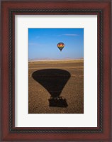 Framed Hot air balloon casting a shadow over Namib Desert, Sesriem, Namibia