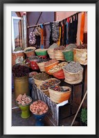 Framed Africa, Morocco, Marrakech. Spices of the mellah of Marrakech.