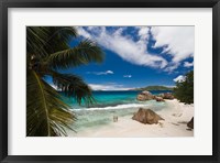 Framed Anse Patates Beach, La Digue Island, Seychelles