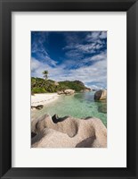 Framed Anse Source D'Argent Beach, L'Union Estate Plantation, La Digue Island, Seychelles