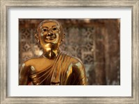 Framed Chaukhtatgyi Temple with golden figure, Yangon, Burma, Myanmar