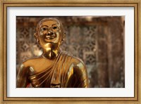 Framed Chaukhtatgyi Temple with golden figure, Yangon, Burma, Myanmar
