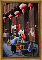 Framed Chengqi Tulou in Gaobei Tulou Cluster, UNESCO World Heritage site, Yongding, Fujian, China