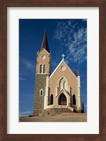 Framed Felsenkirche (Rock Church), Diamond Hill, Luderitz, Southern Namibia