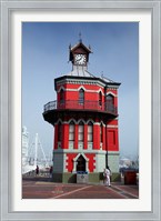 Framed Historic Clock Tower, V and A Waterfront, Cape Town, South Africa