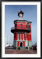 Framed Historic Clock Tower, V and A Waterfront, Cape Town, South Africa