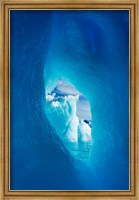 Framed Antarctica, Iceberg framed in arch of another in Wilhelmina Bay.