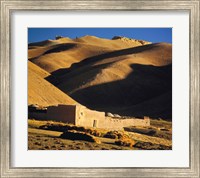 Framed Afghanistan, Bamian Valley, Caravansary, Hindu Kush