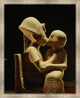 Framed Akhenaten with child, Egyptian Museum, Amarna, Cairo, Egypt