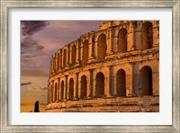 Framed Famous El Jem Roman Amphitheater, El Jem, Tunisia, Africa