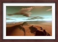 Framed Overhead view of a vast desert wilderness