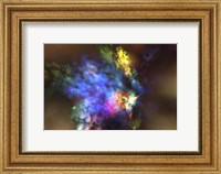 Framed colorful nebula in the universe