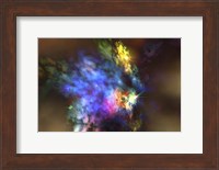 Framed colorful nebula in the universe