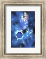 Framed large star with concentrated matter hovers in the cosmos