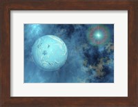 Framed planet forms from surrounding gases and clouds