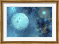 Framed planet forms from surrounding gases and clouds