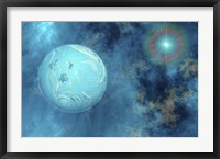 Framed planet forms from surrounding gases and clouds