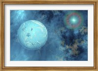 Framed planet forms from surrounding gases and clouds