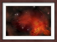 Framed vast nebula in the expanse of the universe