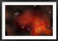 Framed vast nebula in the expanse of the universe