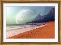Framed Cosmic Seascape on an Alien Planet