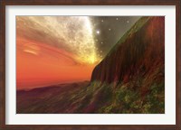 Framed Cosmic seascape on another planet