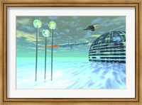 Framed Life under domes on an alien waterworld