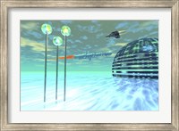 Framed Life under domes on an alien waterworld