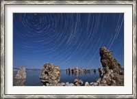 Framed Moonlight illuminates the tufa formations at Mono Lake, California