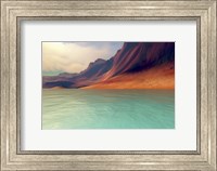 Framed Mountains rise gently toward the sky with amazing deep brown colors