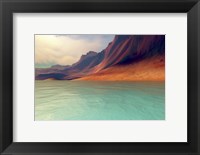 Framed Mountains rise gently toward the sky with amazing deep brown colors