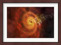 Framed Stars and gases make up a beautiful spiral galaxy