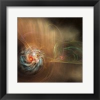 Framed galaxy swirls in the universe