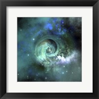Framed gorgeous nebula in outer space