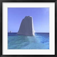 Framed Icebergs roam the oceans of the world
