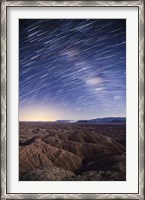 Framed Milky Way above the Borrego Badlands, California