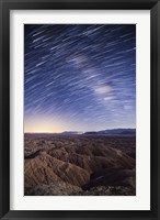 Framed Milky Way above the Borrego Badlands, California