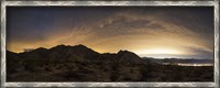 Framed partly coiudy sky over Borrego Springs, California