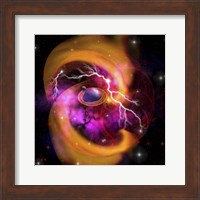 Framed Evolution of planet building with surrounding cosmic dust and electrical charges