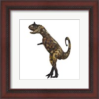 Framed Carnotaurus dinosaur