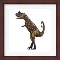 Framed Carnotaurus dinosaur