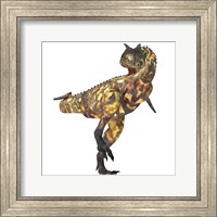 Framed Angry Carnotaurus dinosaur