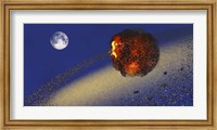 Framed Earth lays in ruins after an asteriod hits the planet