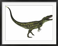 Framed Torvosaurus, a large theropod dinosaur from the Jurassic Period