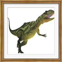 Framed Yangchuanosaurus, a theropod dinosaur from the Jurassic Period