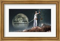 Framed Libra is the seventh astrological sign of the Zodiac