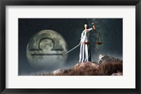 Framed Libra is the seventh astrological sign of the Zodiac