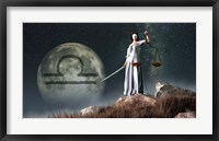Framed Libra is the seventh astrological sign of the Zodiac